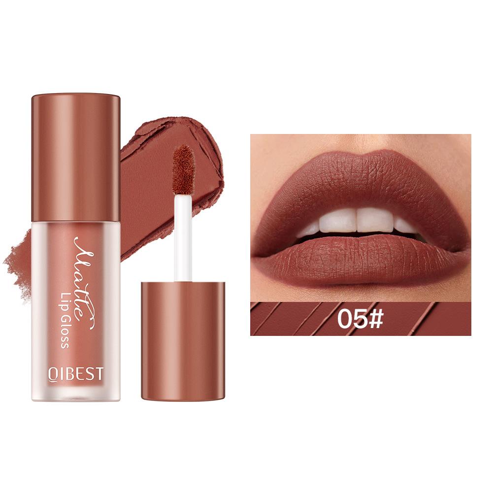 Cruelty-free Natural Velvet Lip Gloss Moisturizing Gloss Non-stick Cup Liquid Lip Glaze Waterproof Non-fading Matte Pigment