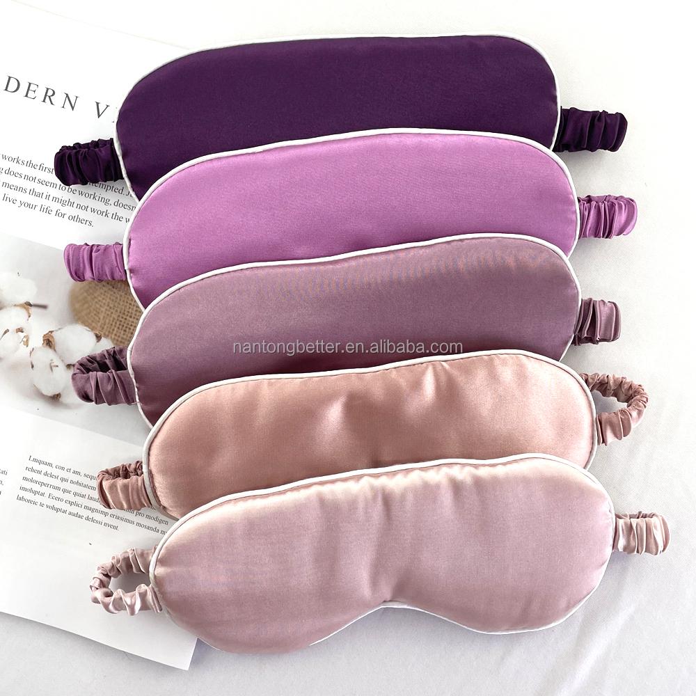 High Quality Smooth Soft Silk Satin Sleep Eye Mask 35 Color Wholesale Ready To Ship Sleep Eye Mask Accessories