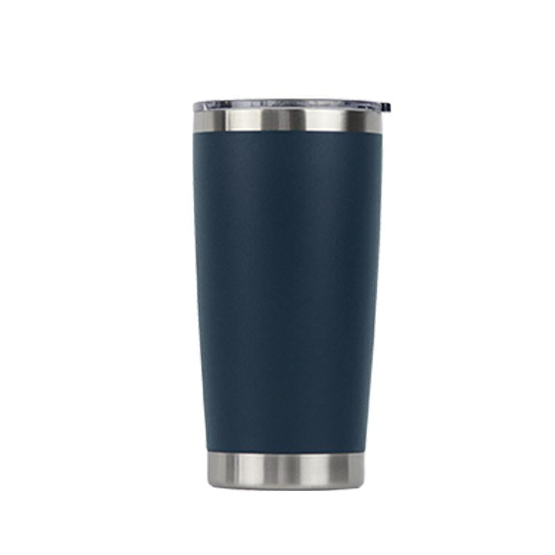 Custom 20 Oz Tumbler Cup With Powder Coated Color Double Wall Stainless Steel 20 Oz Coffee Tumbler With Lid And Straw