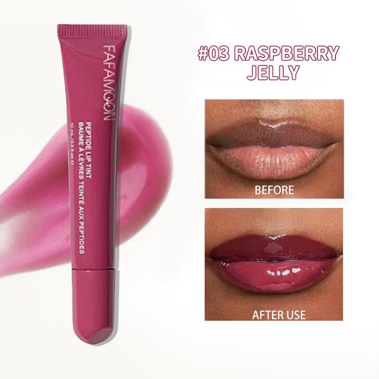 Wholesale Peptide Lip Gloss Water Sensitive Lip Glaze Full Gloss Lip Gloss