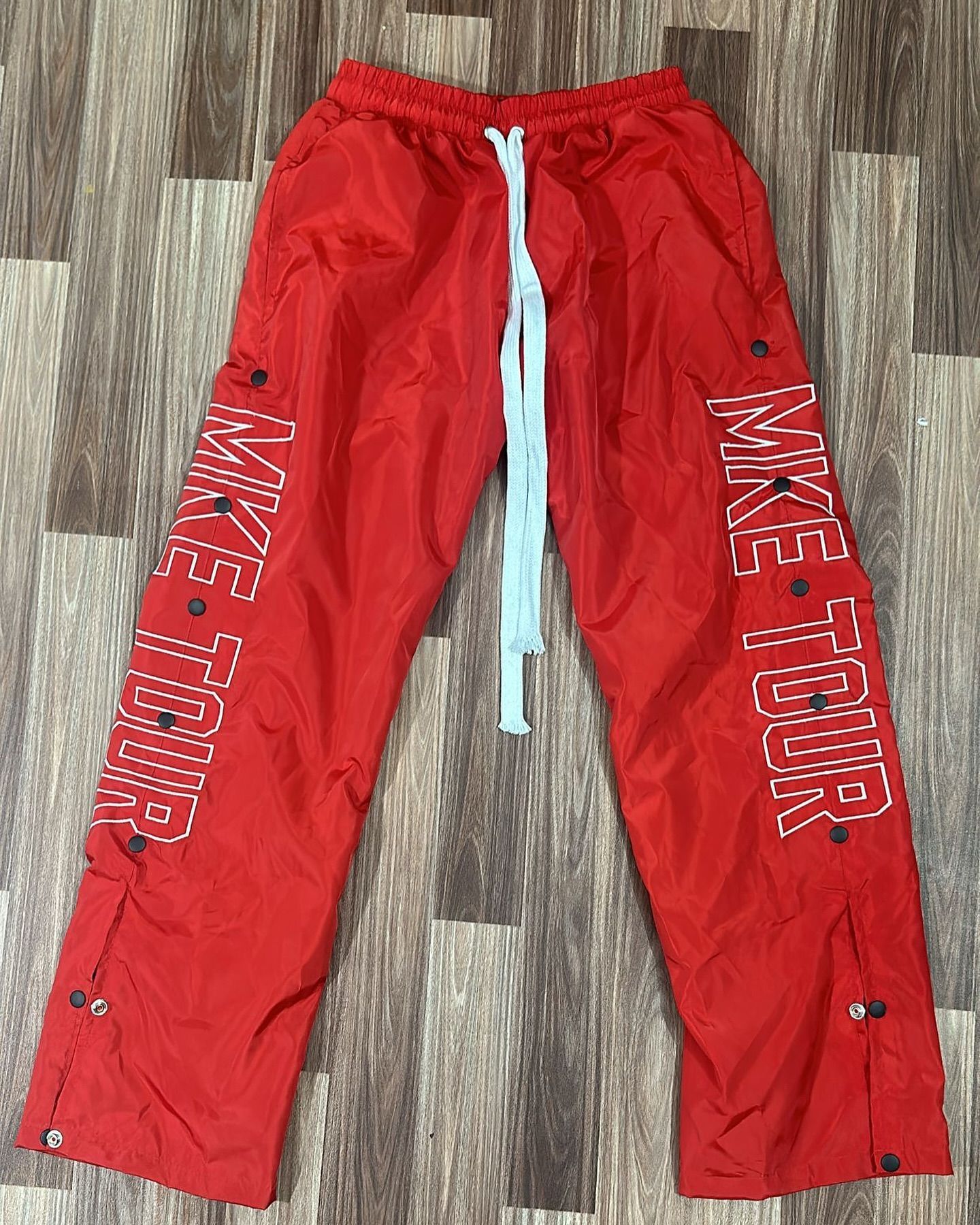 Nylon Pants Wide Leg Embroidered Trouser Men's Polyester Men's Jogger Casual Sports Nylon Sports Pants Men