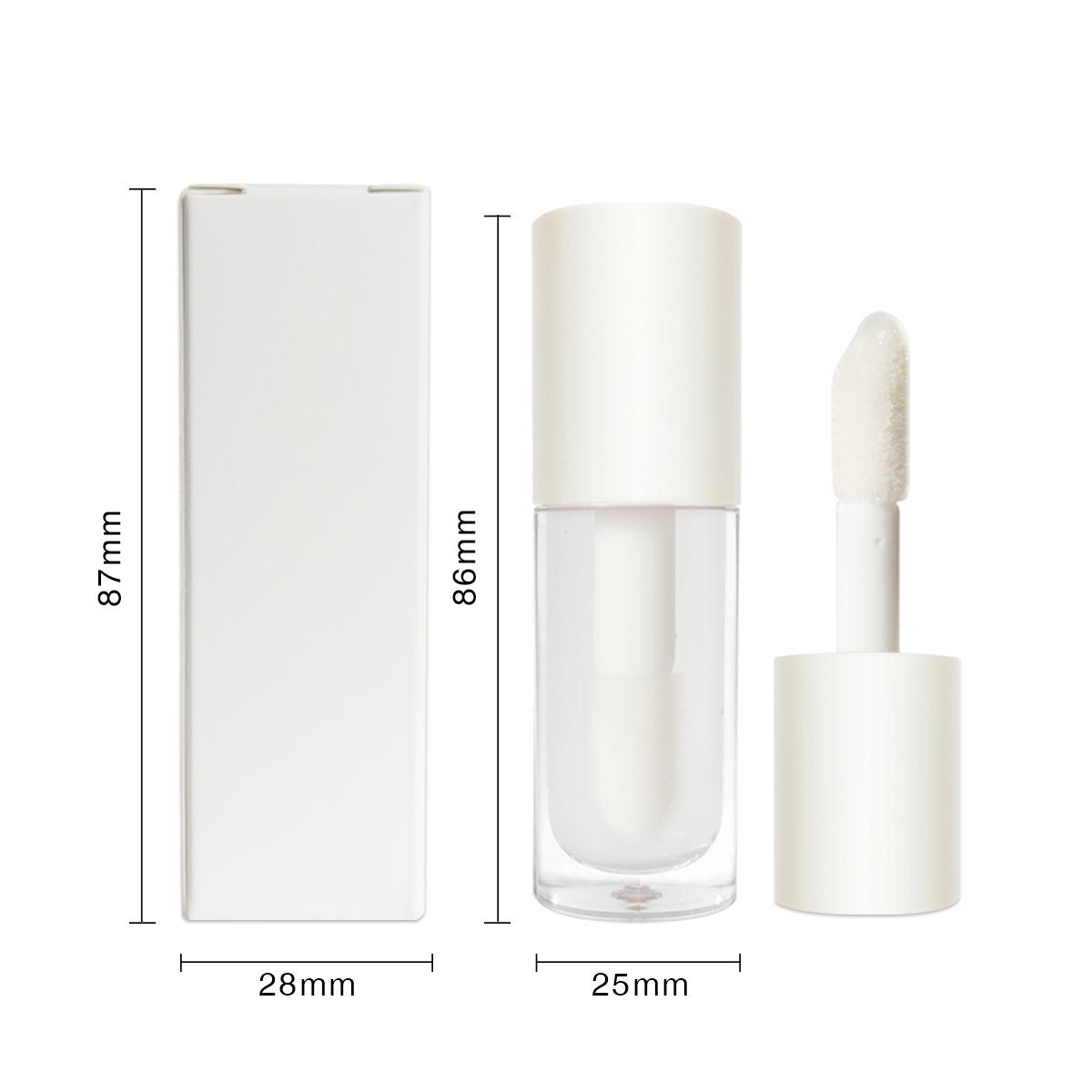 Wholesale Vegan Cosmetics Pink Transparent Nude Lip Gloss Supplier Custom Trademark Sequins Lip Gloss Private Label Lip Gloss