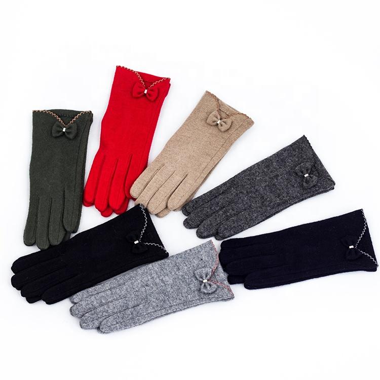 Factory Direct Winter Windproof Touch Finger Cashmere Gloves