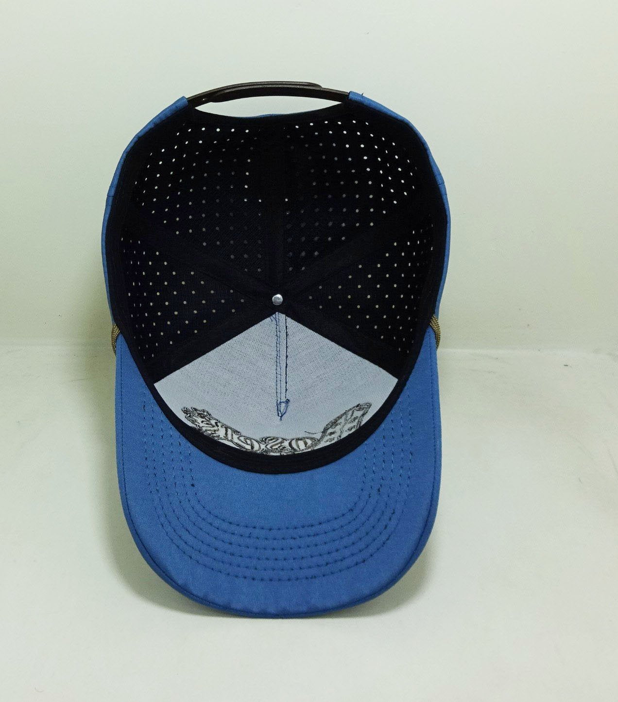 High Quality 100% Polyester Waterproof Golf Hat Moisture Wicking Laser Hole Embroidery Promotional Golf Brand Clothing