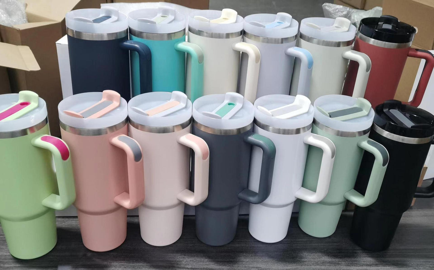 Ama Zon Bestseller 1:1 Original Famous Brand Stan H2.0 Cup 40 Oz With Handle Holder Cup 40 Oz 30 Oz Outdoor Cup