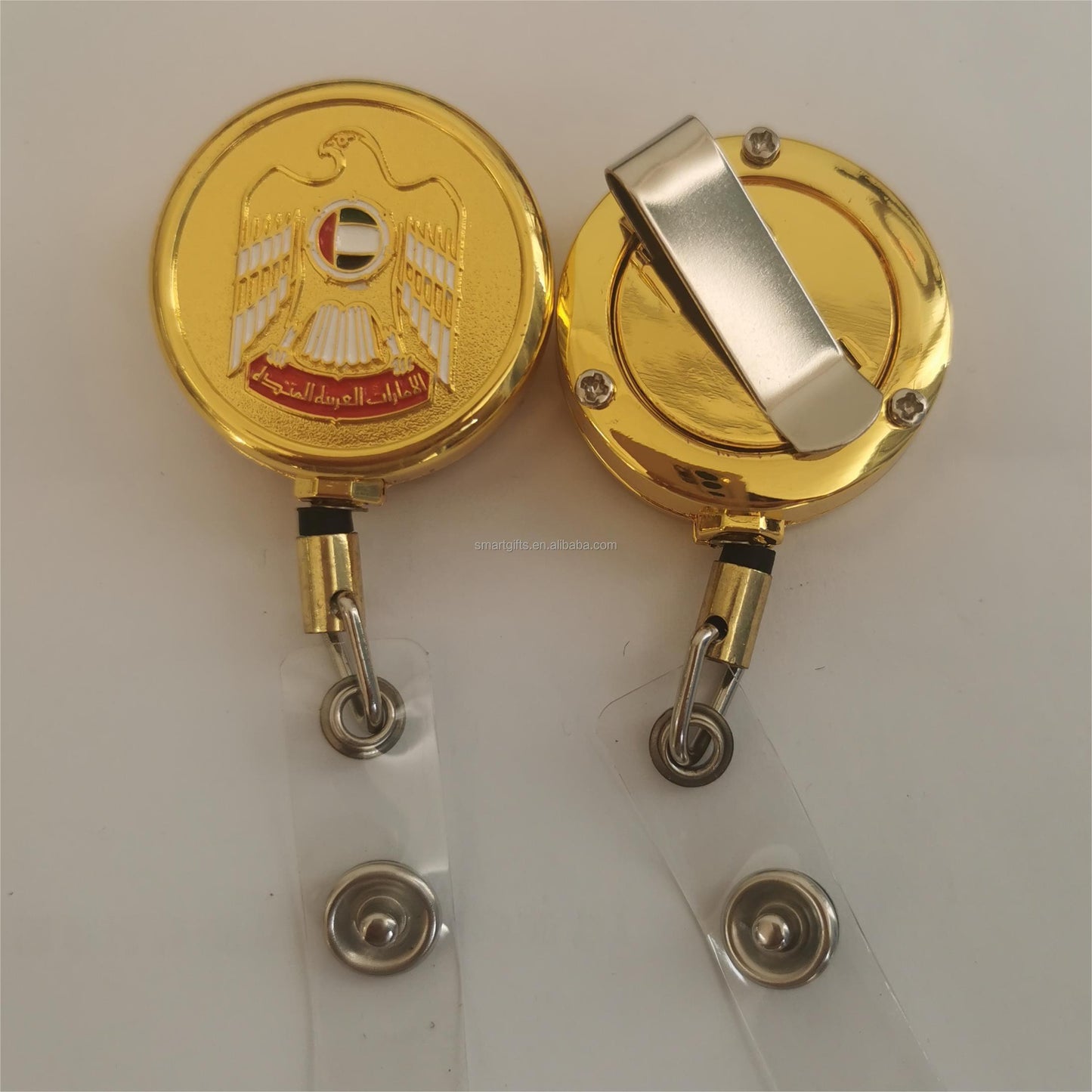 Custom Government Rotatable Metal Reel Badge Bracket Badge Accessories With Enamel Logo