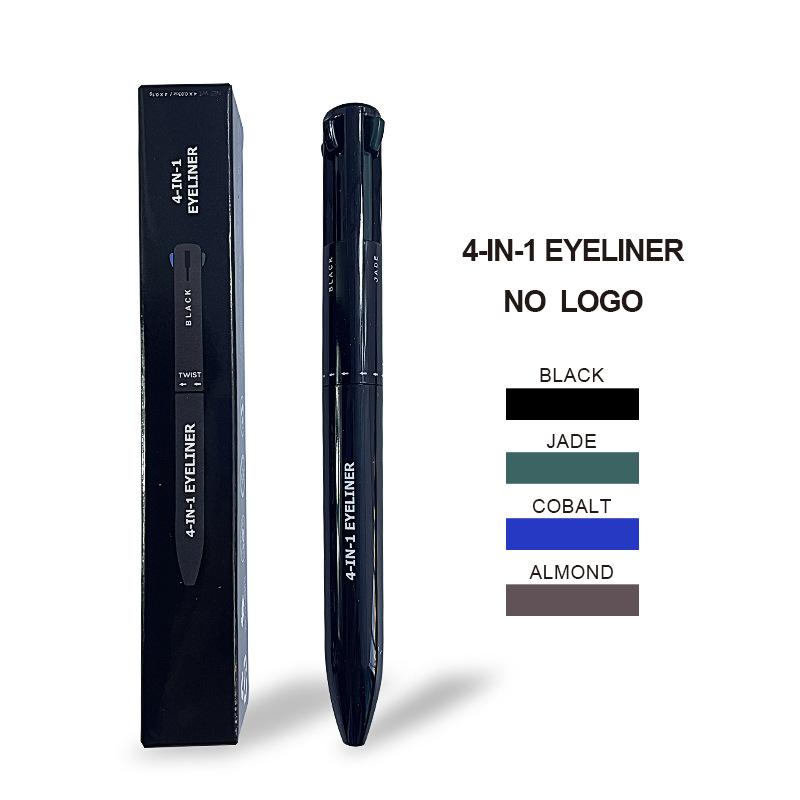 Multi-effect 4-in -1 Eyeliner Vegetarian Cruelty-free Black Waterproof Cream 4 Color Eyeliner Multifunctional Eyeliner