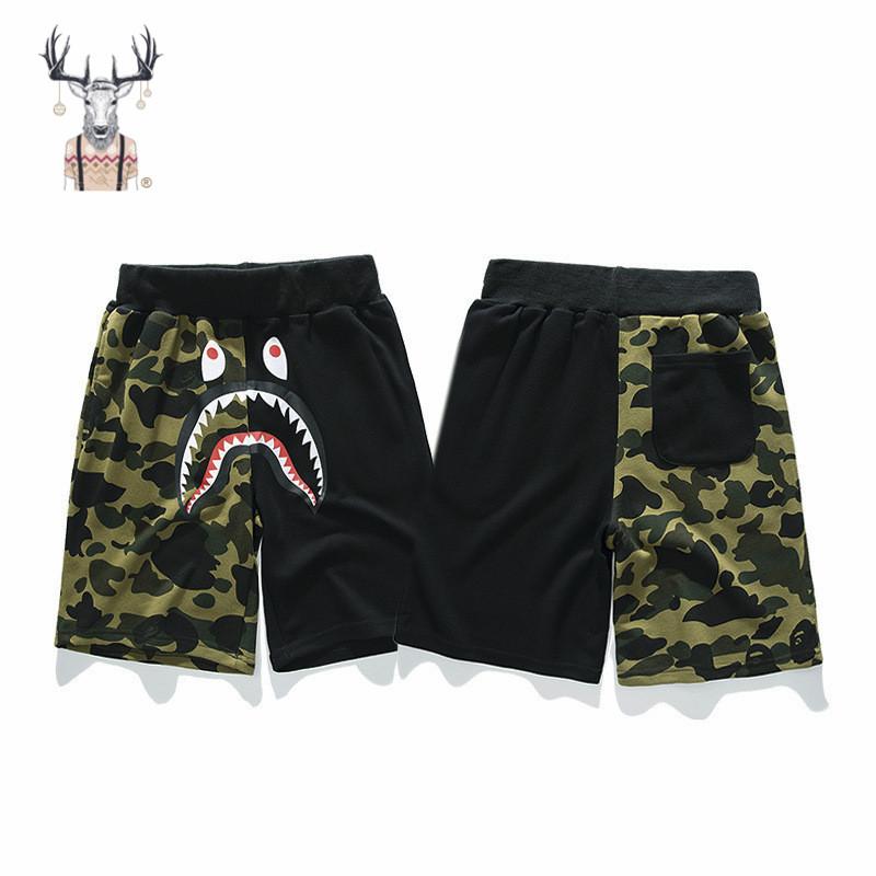 Nanteng Custom Wholesale High Quality Summer Cotton Terry Sweatshirt Cartoon Pattern Color Match Men's Shorts Pants