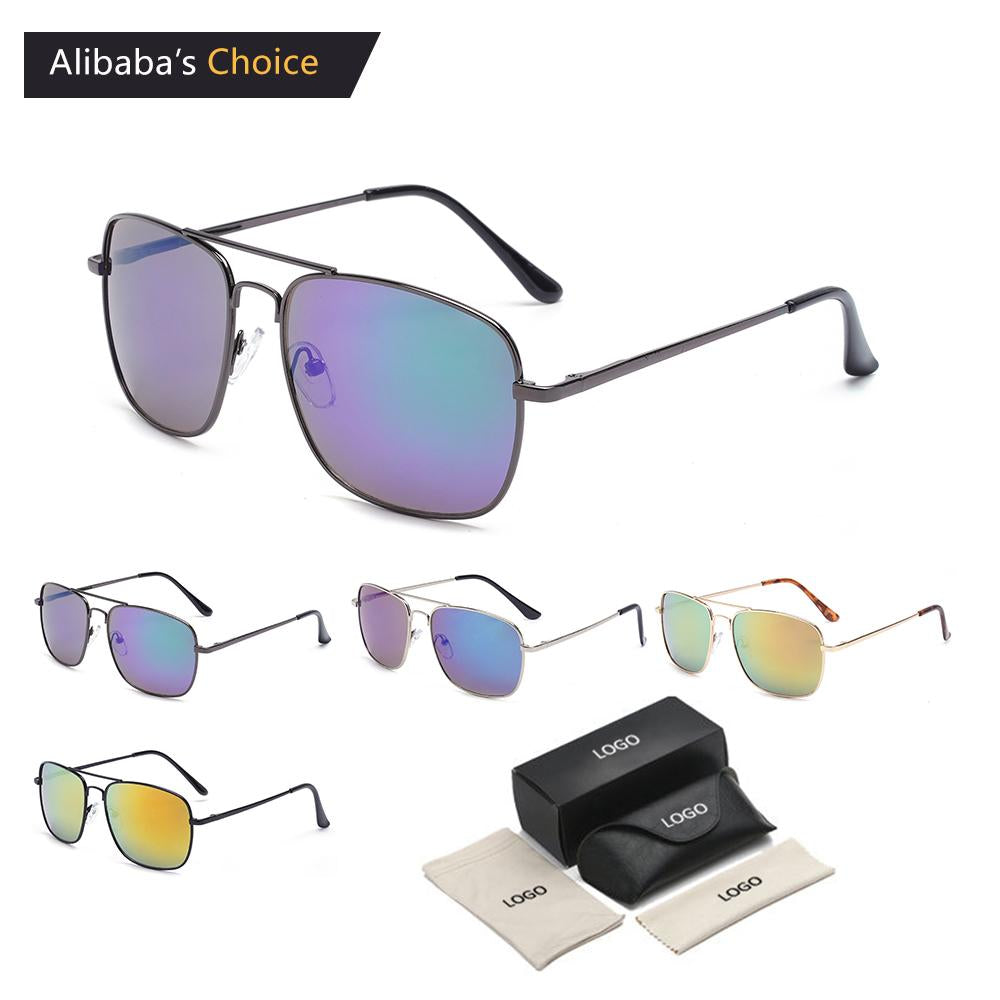 Fashion Classical Designer Women Sunglasses Driving Fishing Aviation Metal Pilot Custom Promotional Sunglasses Men