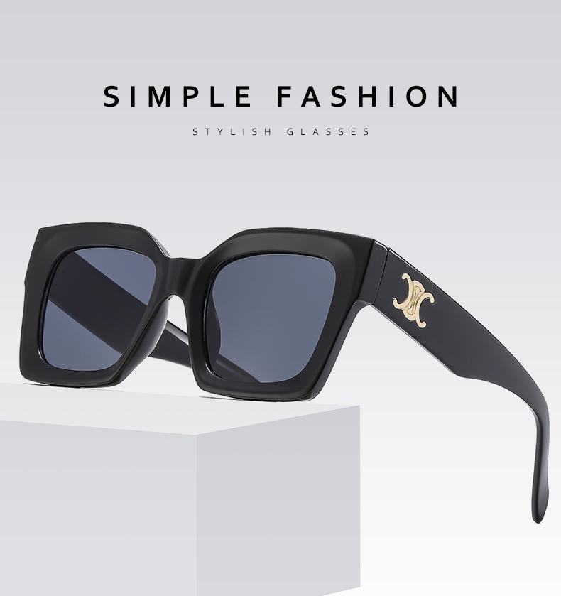 New Listing Retro Women Sunglasses Retro Style Brand Design Box Metal Decorative Sunglasses UV400