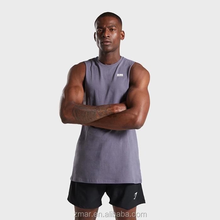 Men's Sleeveless Gym Top Custom Logo High Quality Soft Sweat Wicking Men's Vest