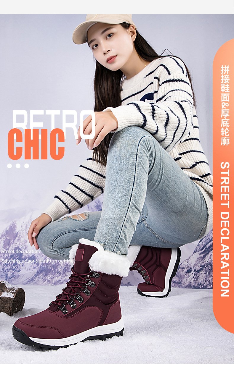 Fashion Casual Winter Ankle Boots Winter Warm Snow Boots Winter Shoes Rubber K501 A3 Custom Logo Latest Design Ladies