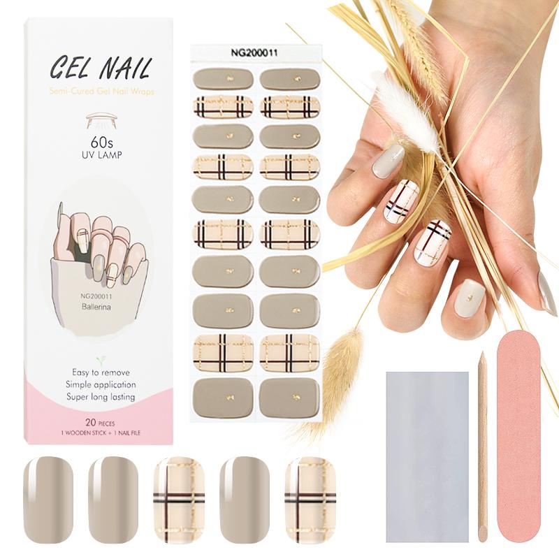 2025 Wholesale Amazon Best Selling New Brand UV Gel Nail Polish Nail Wraps Gel Varnish Nail Polish Sticker