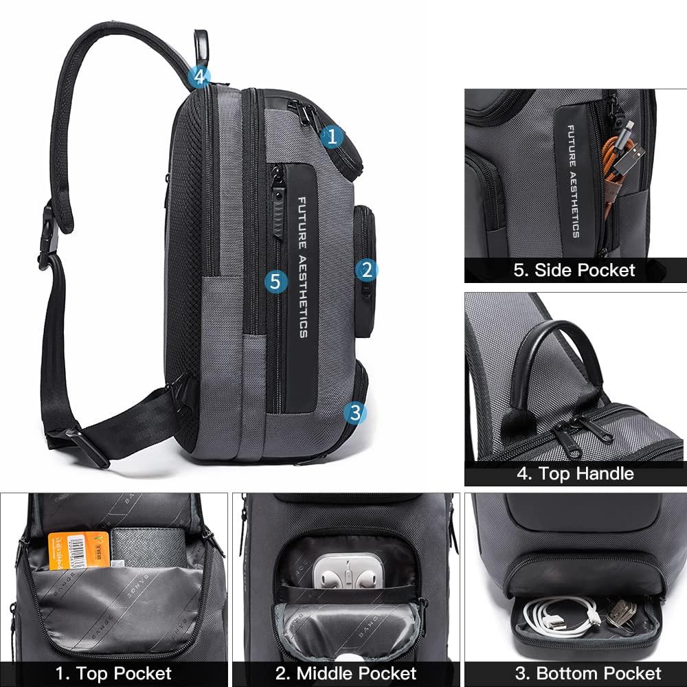 2023 Custom New Wholesale Men's Bag Custom Shoulder Men's Bag, Casual Men's Chest Bag, Tablet Computer Bag,