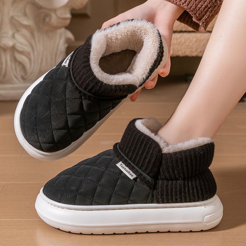 Autumn And Winter Cotton Slippers Children's Thick-soled Winter Plush Slippers Children's Warm Boots