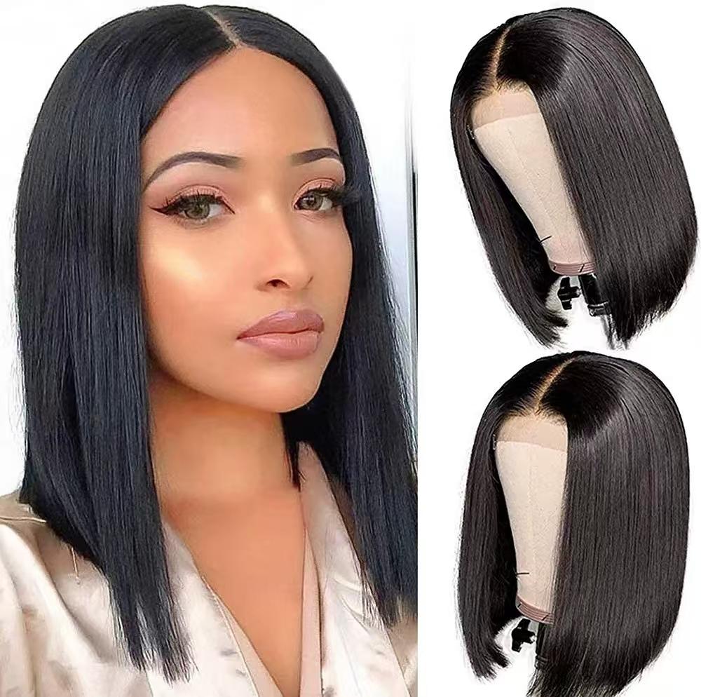 No Glue Straight Wave Wave Real Brazil Hair Set 13*4 Lace Front Kink Texture Light Brown High Definition Lace Remy Hair Grade Raw Material