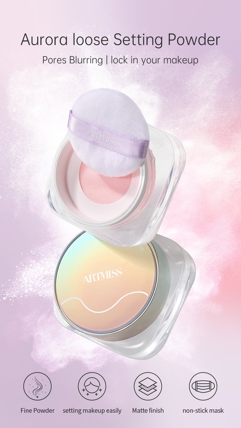 Private Label Vegetarian Oil Control Cosmetic Powder Matte Gloss Pink Waterproof White Translucent Cosmetic Loose Shaping Powder