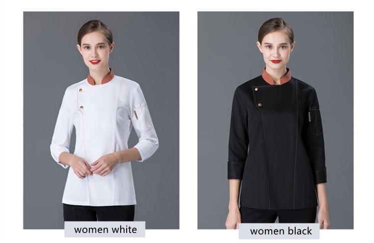 High Quality Winter Long Sleeve Fashion Restaurant Chef Coat Uniform Western Hotel Uniform Formal Restaurant Uniform