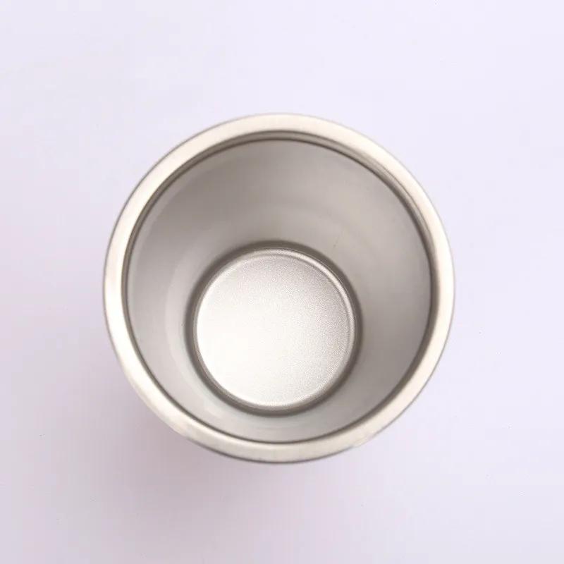 Custom Eco-friendly Double Wall Stainless Steel Bamboo Shell Coffee Cup With Lid And Handle Water Cup