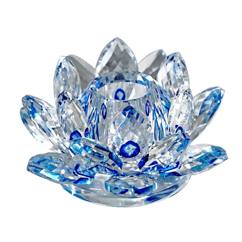Hot Sale Exquisite Crystal Lotus Flower Jewelry Home Furnishings Large Crystal Lotus Flower Jewelry Craft Gifts