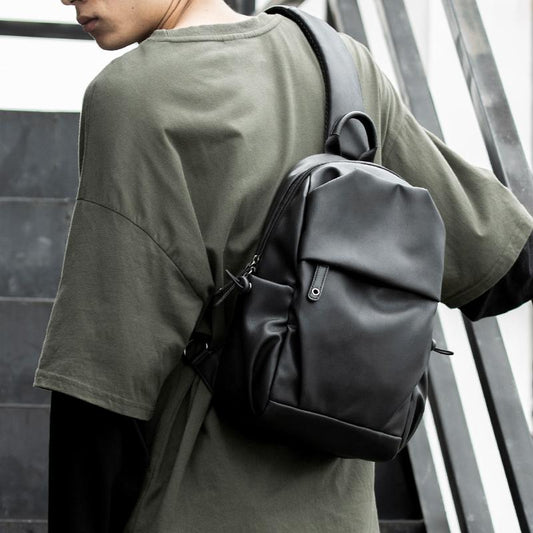 Waterproof Anti-theft PU Leather Chest Bag Men's Crossbody Bag