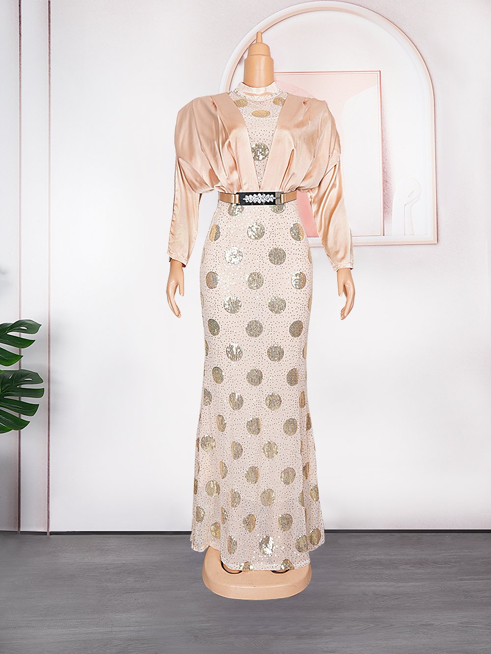 H & D Fashion African European Women Banquet Long Dress Plus Size 2023 New Design