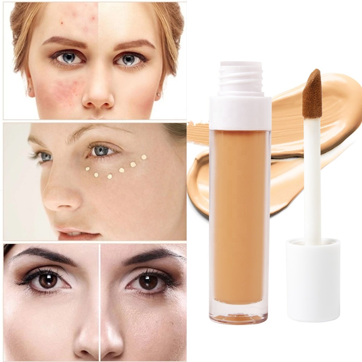 Wholesale Lasting Vegetarian Cruelty Free Facial Makeup Concealer Private Label Custom Logo HD Liquid Concealer