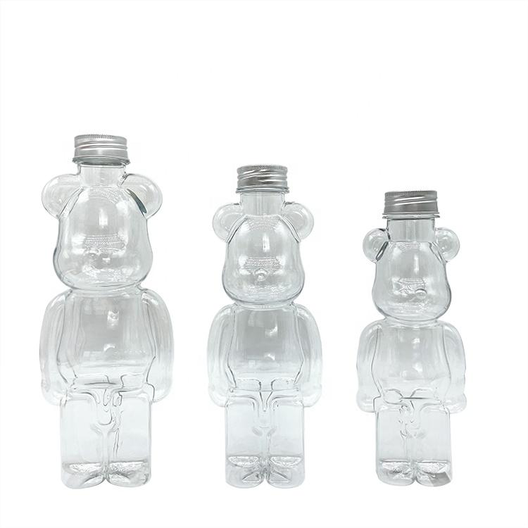 LOKYO Beverage Juice Milk Packaging Bottle Cute Bear Custom Reusable Plastic Foam Tea Cup