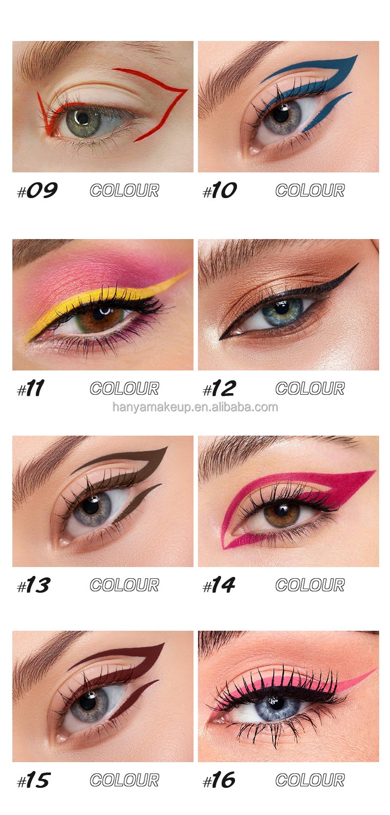 Wholesale Matte Eyeliner Lasting Waterproof Vegetarian Color Eyeliner Pencil Quick Dry Liquid Eyeliner Private Label