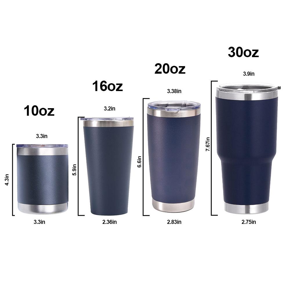 Custom 20 Oz Double Wall Vacuum Insulated Car Cup Powder Coated Tumbler Vacuum Cup Hot Stainless Steel Coffee Cup With Lid