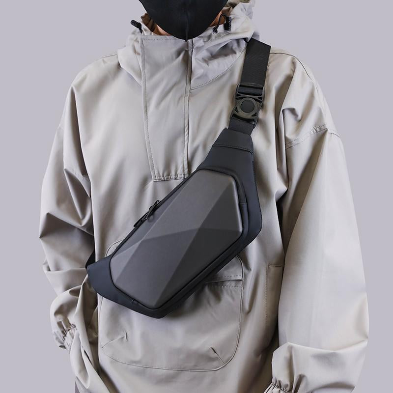 Waterproof Wholesale Men's Chest Bag Anti-theft Sling Bag Travel Nylon Messenger Bag Men's Hard Shell