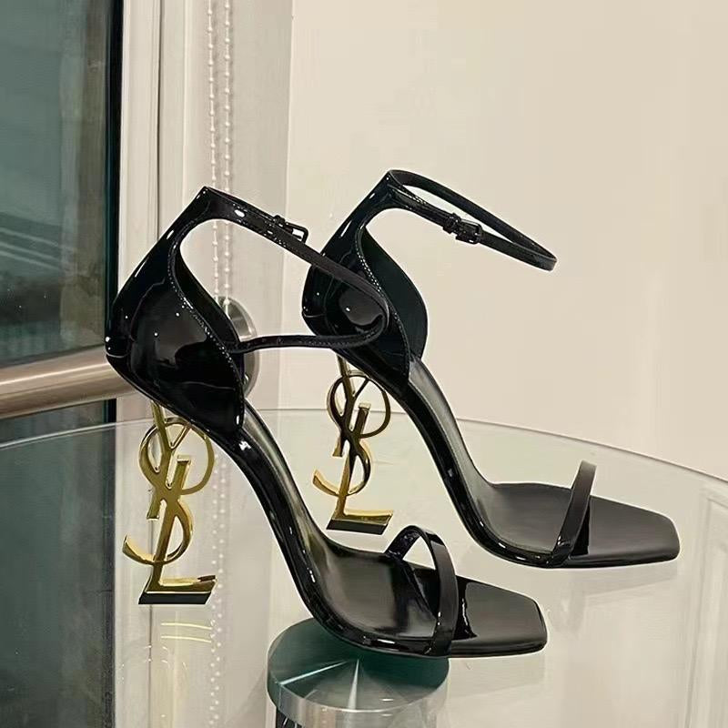 High Quality New Letters And Black Ultra High Heels, Stiletto Heel With Strap Fashionable Sandals For Women