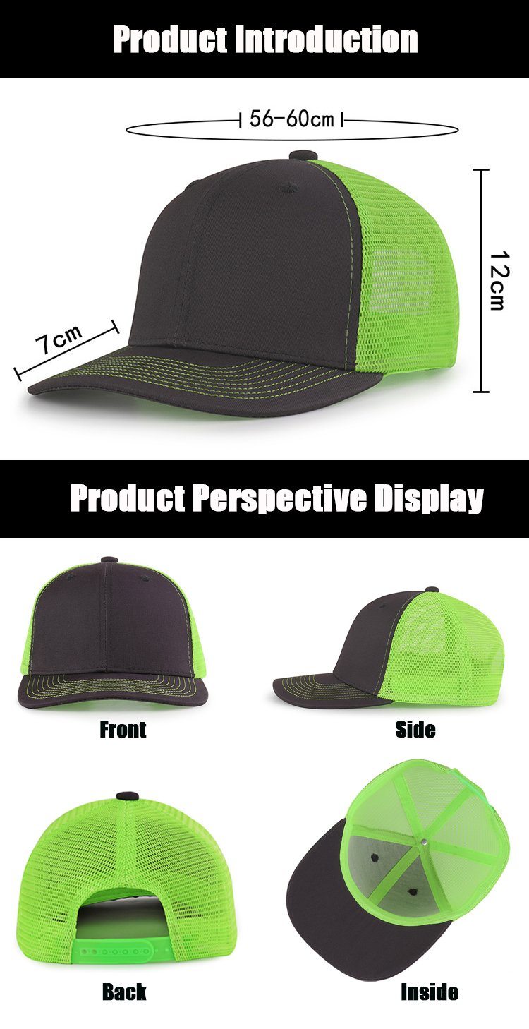 Customized Logo Unisex Blank Shape Fit Cap 112 Truck Drivers Cap High Quality Mesh Cap Ordinary Men's Sun Hat