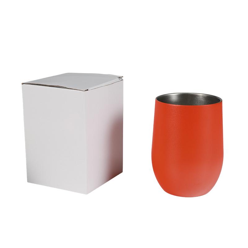 OEM/ODM 12oz Egg Shape Double Wall Stainless Steel Vacuum Cup Hot Travel Coffee Wine Cup Insulated Wine Cup