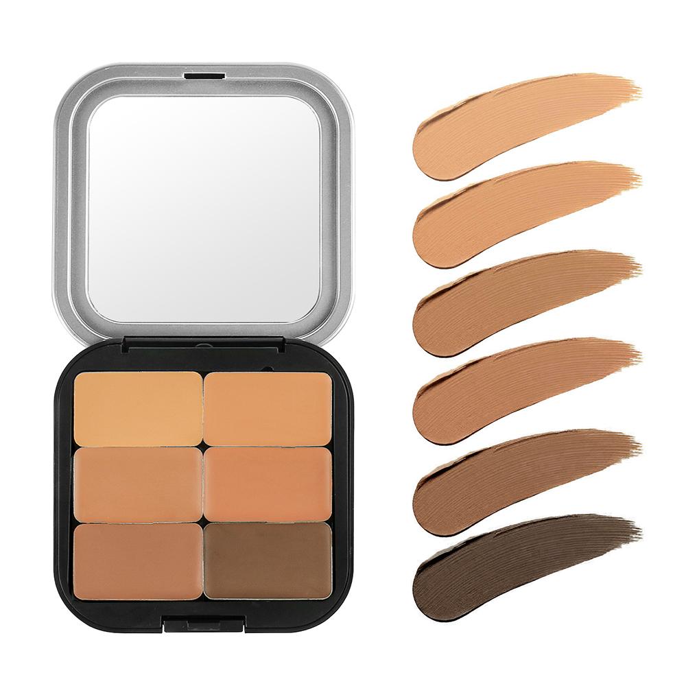 6 Color Matte Waterproof Concealer Palette Private Label Full Cover Concealer OEM