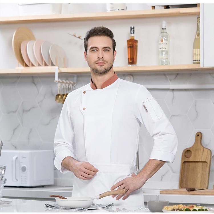 High Quality Winter Long Sleeve Fashion Restaurant Chef Coat Uniform Western Hotel Uniform Formal Restaurant Uniform