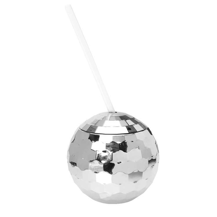 20 Oz Disco Ball Wine Glass With Lid Straw Disco Ball Cup Novelty Custom Party Drink Plastic Disco Ball Cup