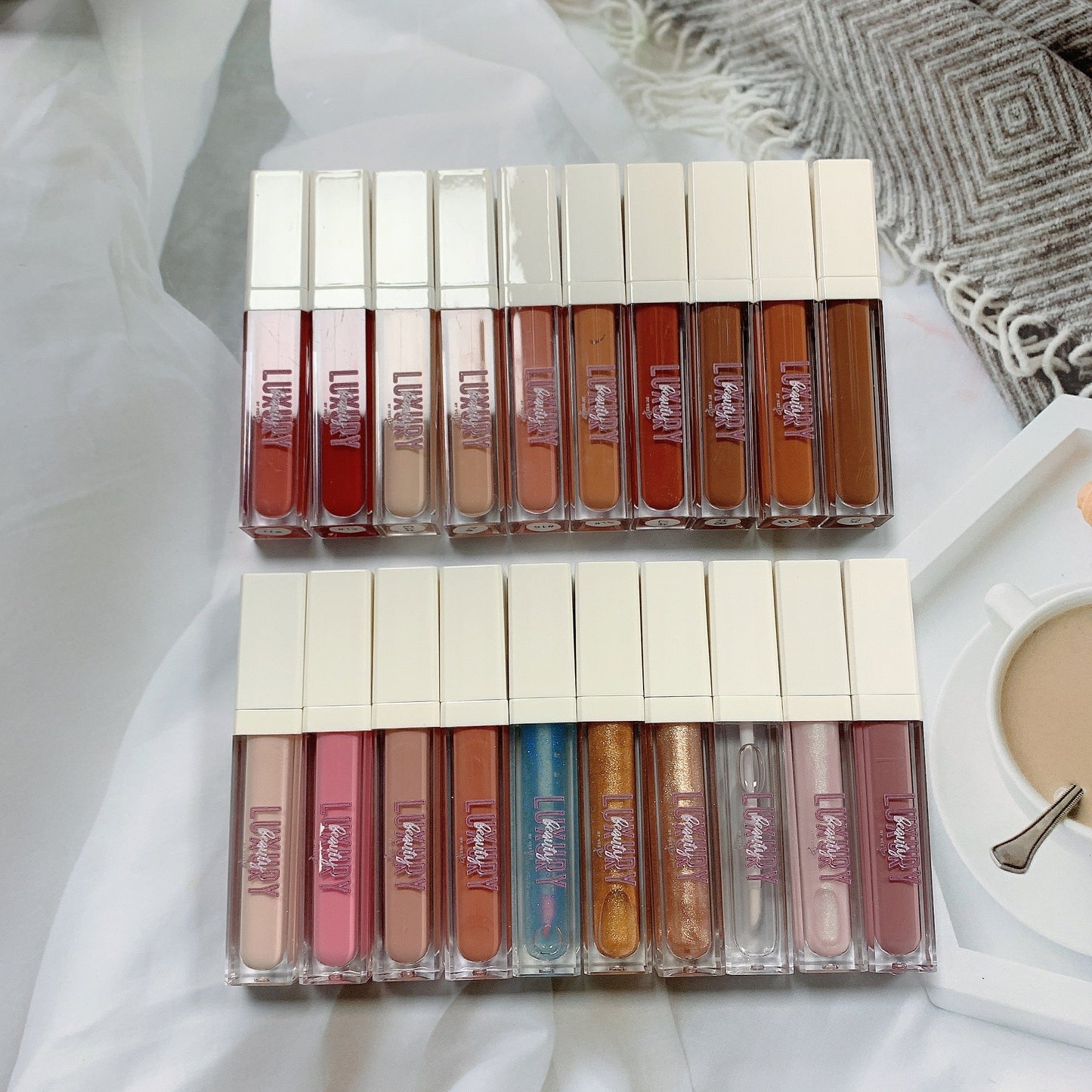 20 Color Sexy Women Private Label Metal Liquid Diamond Lipstick Gloss Lip Gloss
