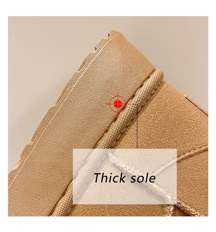 Wholesale Winter Unisex Thickened Warm Non-slip Suede Waterproof Shoes Round Toe Design Couple Women Snow Boots Slippers