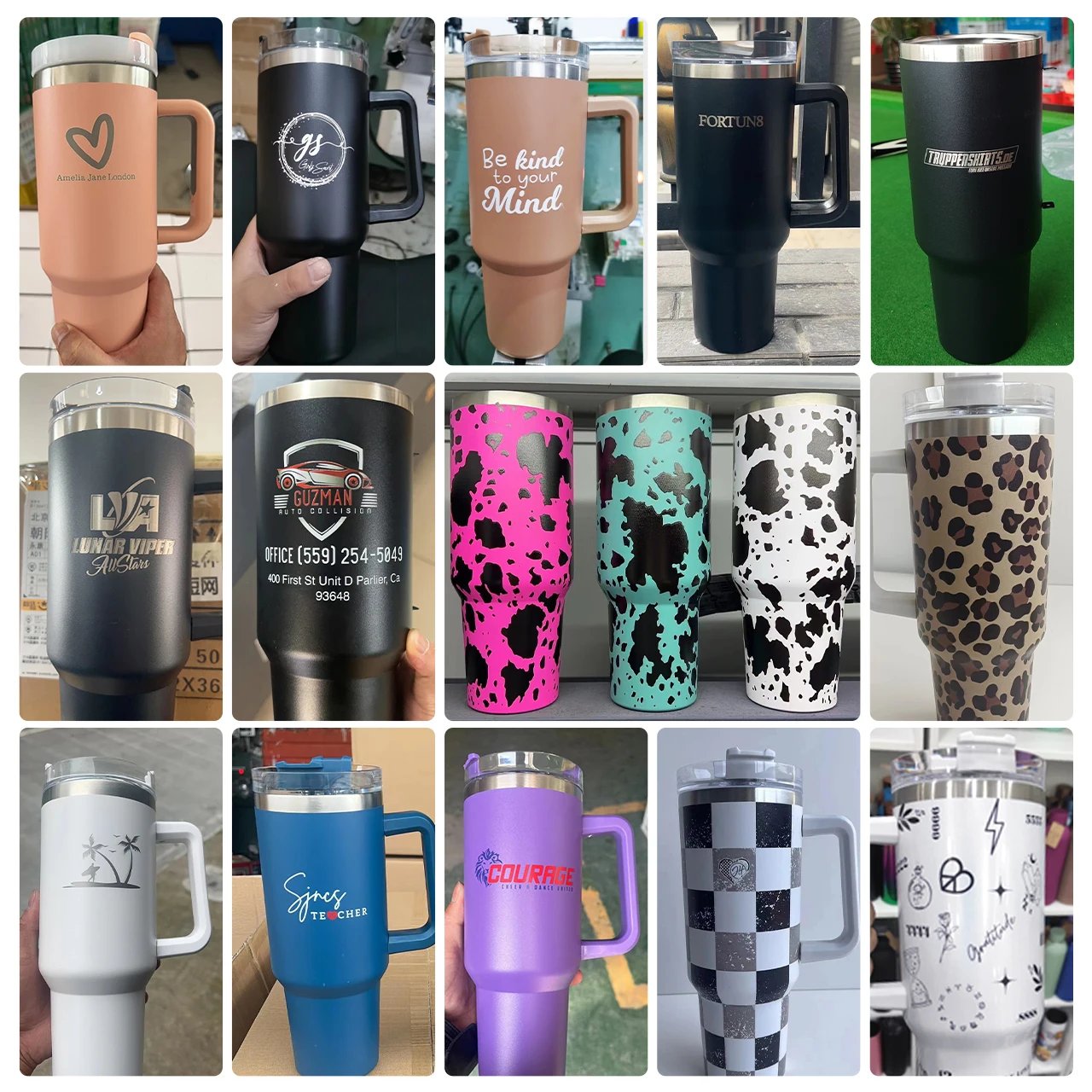 Custom 40 Oz Tumbler Vacuum Thermos Cup No Overflow Jug Traveler Stainless Steel Mug Temos With Handle Jug Tumbler