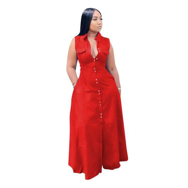 New Design Plus Size Women's Suit Long Casual Solid Color Sleeveless Pocket Women's Clothing