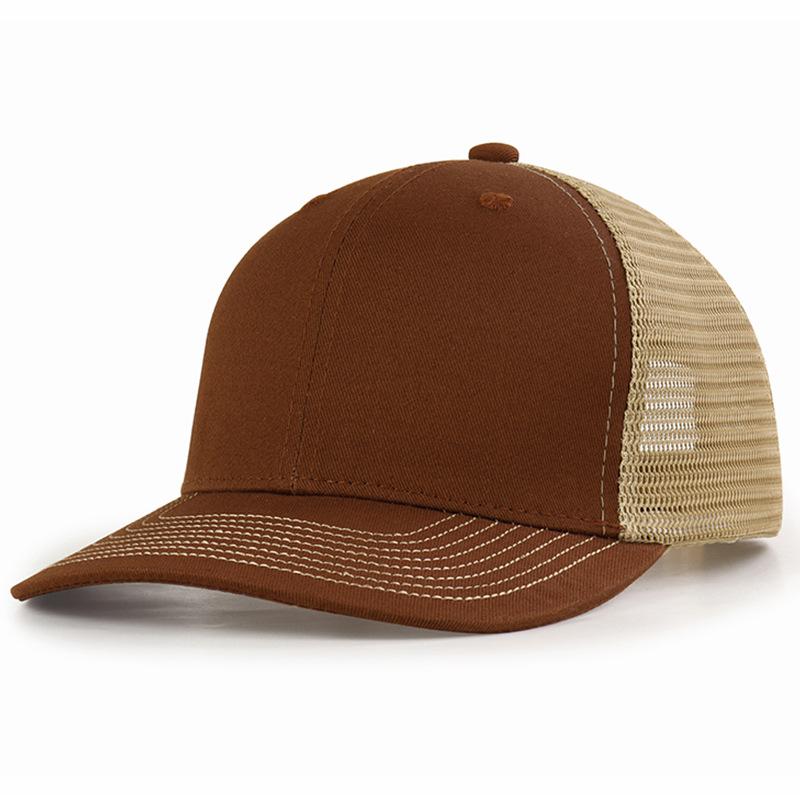 Customized Logo Unisex Blank Shape Fit Cap 112 Truck Drivers Cap High Quality Mesh Cap Ordinary Men's Sun Hat