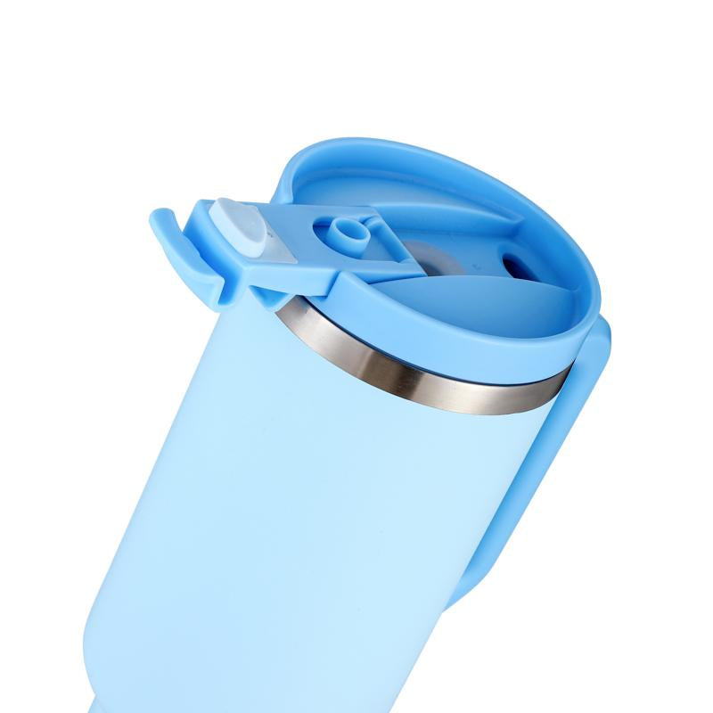 Wholesale High Quality Stainless Steel Metal Mug Travel Coffee Cup 40 Oz Tumbler With Handle And Straw