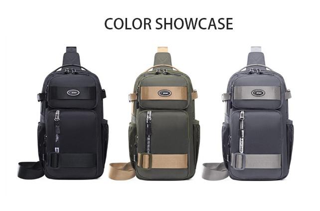 ZWY189 Wholesale New Men's Chest Bag Oxford Waterproof Multi-Pocket Storage Bag Crossbody Bag Sports Travel Work Casual Chest Bag