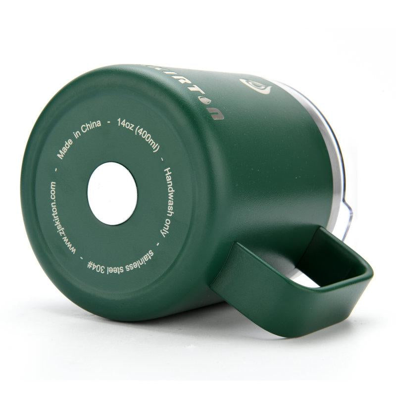 Custom Logo Camping Travel Double Wall 12 Oz 14 Oz Stainless Steel Cup Insulated Coffee Cup With Handle