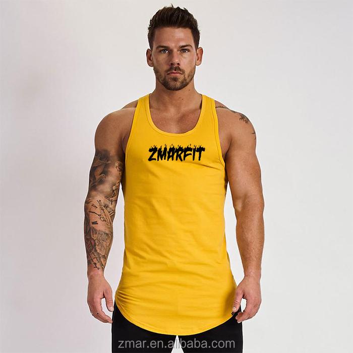 Men's Sleeveless Gym Top Custom Logo High Quality Soft Sweat Wicking Men's Vest