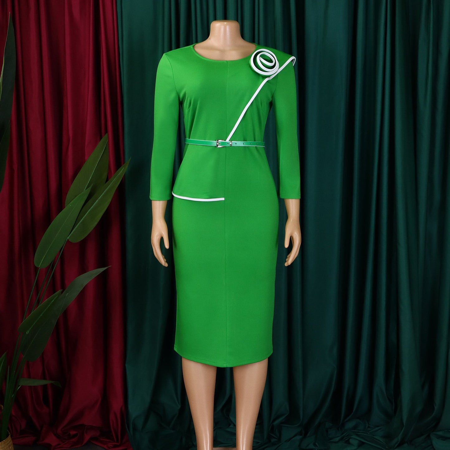 2025 Latest Design Spring Women's Casual Elegant O Collar Long Sleeve Office Women's African Women's Clothing