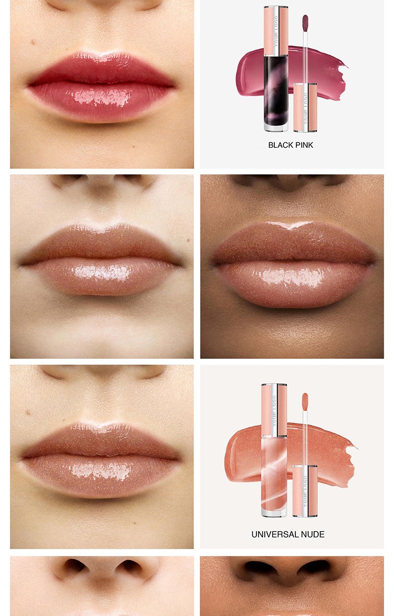 Perfecto Rose Liquid Cream Lip Gloss Waterproof Matte Lip Balm With Customizable Logo Fashion Design Mineral Lip Gloss Label