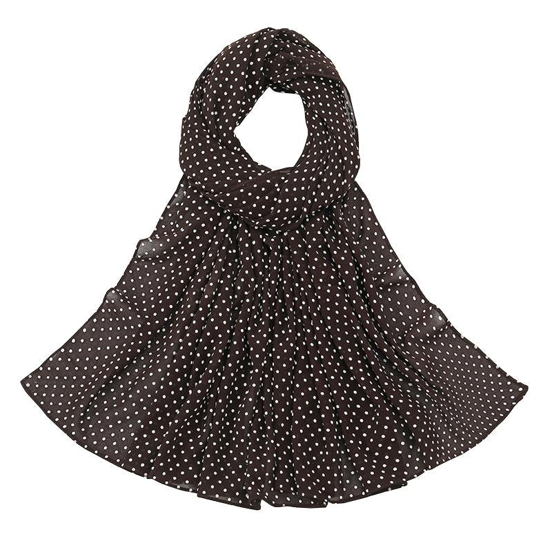 New Solid Color Foam Dot Chiffon Veil Monochrome Breathable Dot Long Veil Sunscreen Shawl Decoration Wholesale