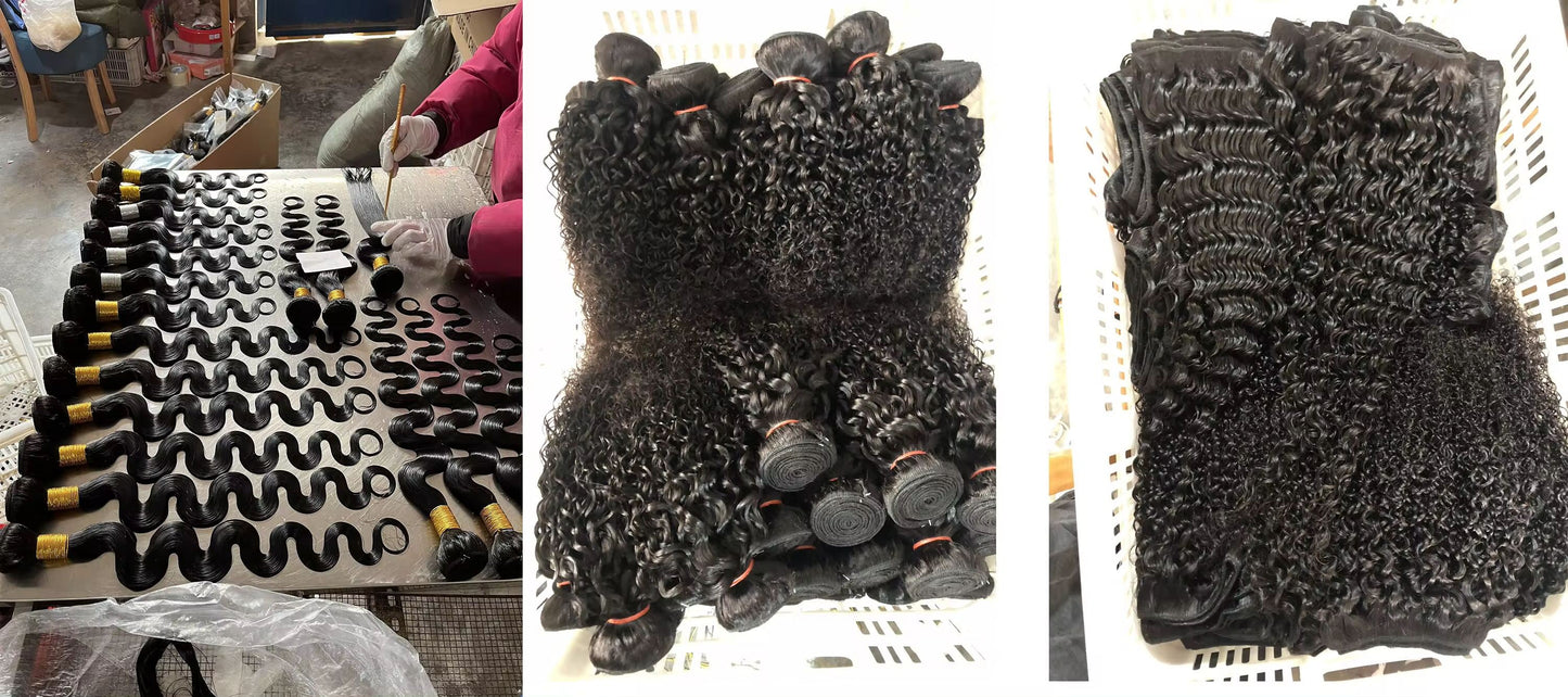 Natural Color 100 Hair Wholesale Grade Brazilian Virgin Hair Bundle Curly Hair Wig